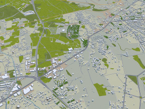 Kayseri city Turkey 45km 3Dモデル