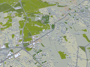 Kayseri city Turkey 45km 3D Model