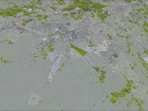 Kayseri city Turkey 45km 3D Model