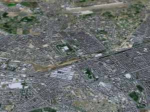 Kayseri city Turkey 45km 3D Model