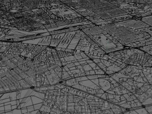 Kayseri city Turkey 45km 3D Model
