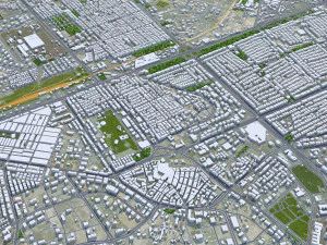 Kayseri city Turkey 45km 3D Model