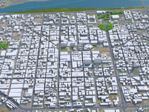 Khartoum city Sudan 40km 3D Model