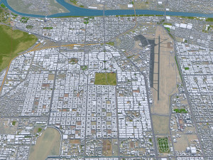 Khartoum city Sudan 40km 3D Model
