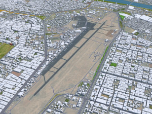 Khartoum city Sudan 40km 3D Model