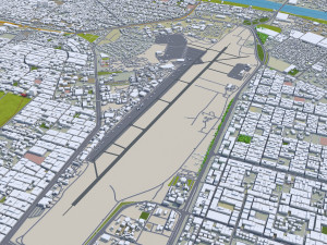 Khartoum city Sudan 40km 3D Model