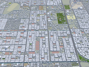 Khartoum city Sudan 40km 3D Model