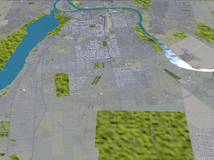 Khartoum city Sudan 40km 3D Model