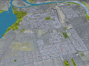 Khartoum city Sudan 40km 3D Model