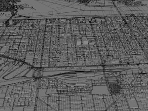 Khartoum city Sudan 40km 3D Model