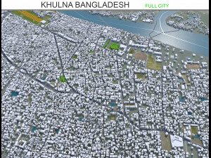 Khulna city Bangladesh 20km 3D मॉडल