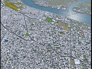 Khulna city Bangladesh 20km Model 3D