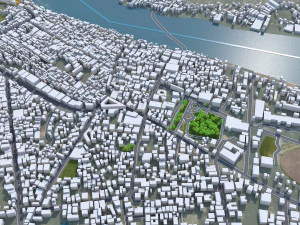 Khulna city Bangladesh 20km 3D Model