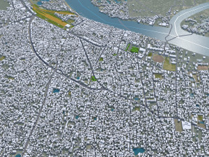 Khulna city Bangladesh 20km Model 3D