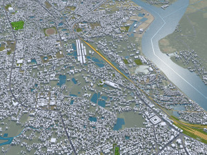 Khulna city Bangladesh 20km Model 3D
