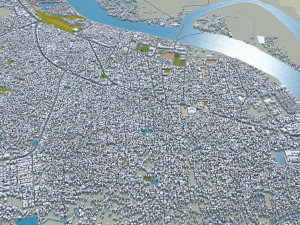 Khulna city Bangladesh 20km Model 3D