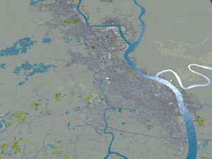 Khulna city Bangladesh 20km Model 3D