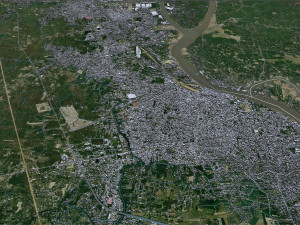 Khulna city Bangladesh 20km Model 3D