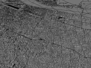 Khulna city Bangladesh 20km 3D Model