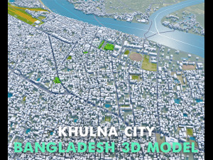 Khulna city Bangladesh 20km Model 3D