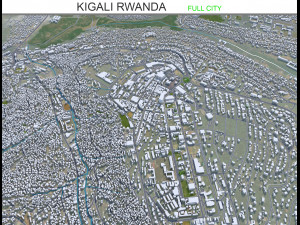 Kigali city Rwanda 30km 3Dモデル