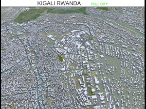 Kigali city Rwanda 30km 3D Model