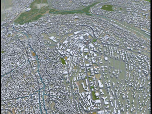 Kigali city Rwanda 30km 3D Model