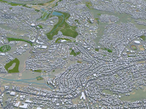 Kigali city Rwanda 30km 3D Model