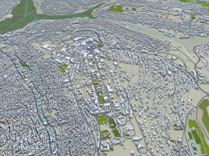 Kigali city Rwanda 30km 3D Model
