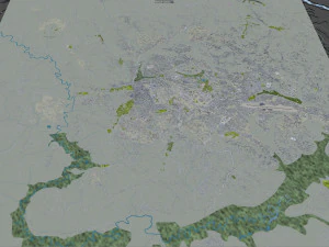 Kigali city Rwanda 30km 3D Model
