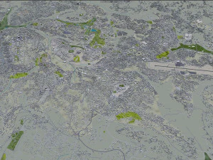 Kigali city Rwanda 30km 3D Model