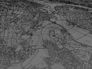Kigali city Rwanda 30km 3D Model