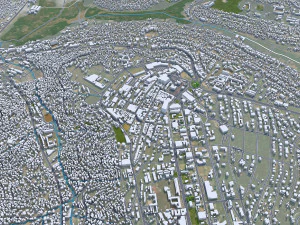 Kigali city Rwanda 30km 3D Model