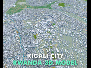 Kigali city Rwanda 30km 3D Model