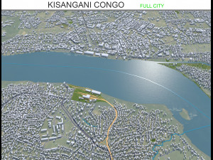 Kisangani city Congo 30km Model 3D