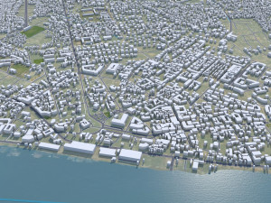 Kisangani city Congo 30km 3D Модель
