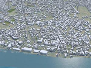 Kisangani city Congo 30km 3D Model