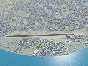 Kisangani city Congo 30km 3D Model