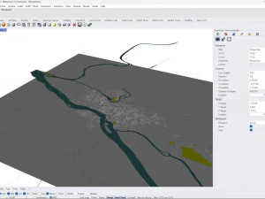 Kisangani city Congo 30km 3D Model