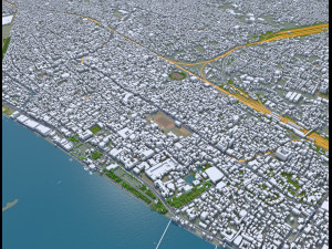Kochi city Kerala India 40km 3Dモデル