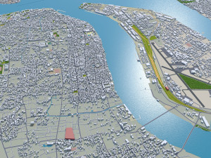 Kochi city Kerala India 40km 3Dモデル