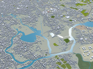 Kochi city Kerala India 40km 3Dモデル