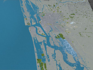 Kochi city Kerala India 40km 3Dモデル