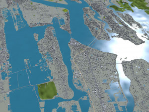 Kochi city Kerala India 40km 3Dモデル