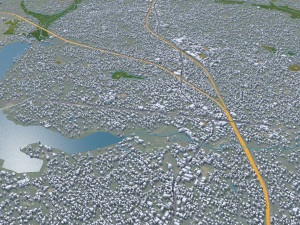 Kollam city Kerala India 30km 3D Model