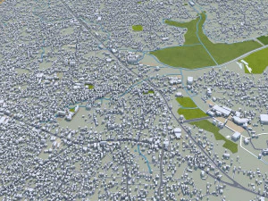 Kollam city Kerala India 30km 3D Model