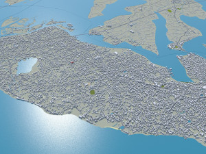 Kollam city Kerala India 30km 3D Model