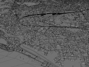 Kollam city Kerala India 30km 3D Model