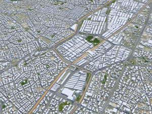 Konya city Turkey 30km 3D Model
