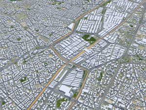 Konya city Turkey 30km 3D Model